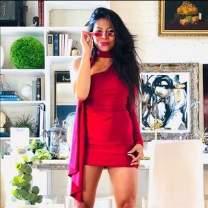 Badass edgy red lens sunglasses 😎